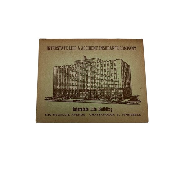 Vintage Insurance Band-Aid Advertising Card w/ 2 Bandages Chattanooga TN - Picture 1 of 3